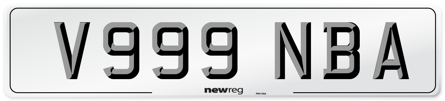 V999 NBA Number Plate from New Reg